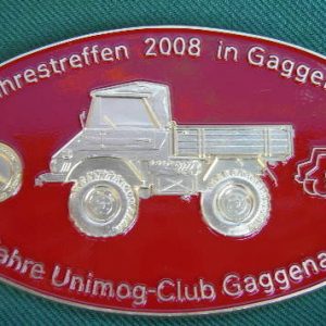 Plakette "15-Jahre UCG" Gaggenau rot